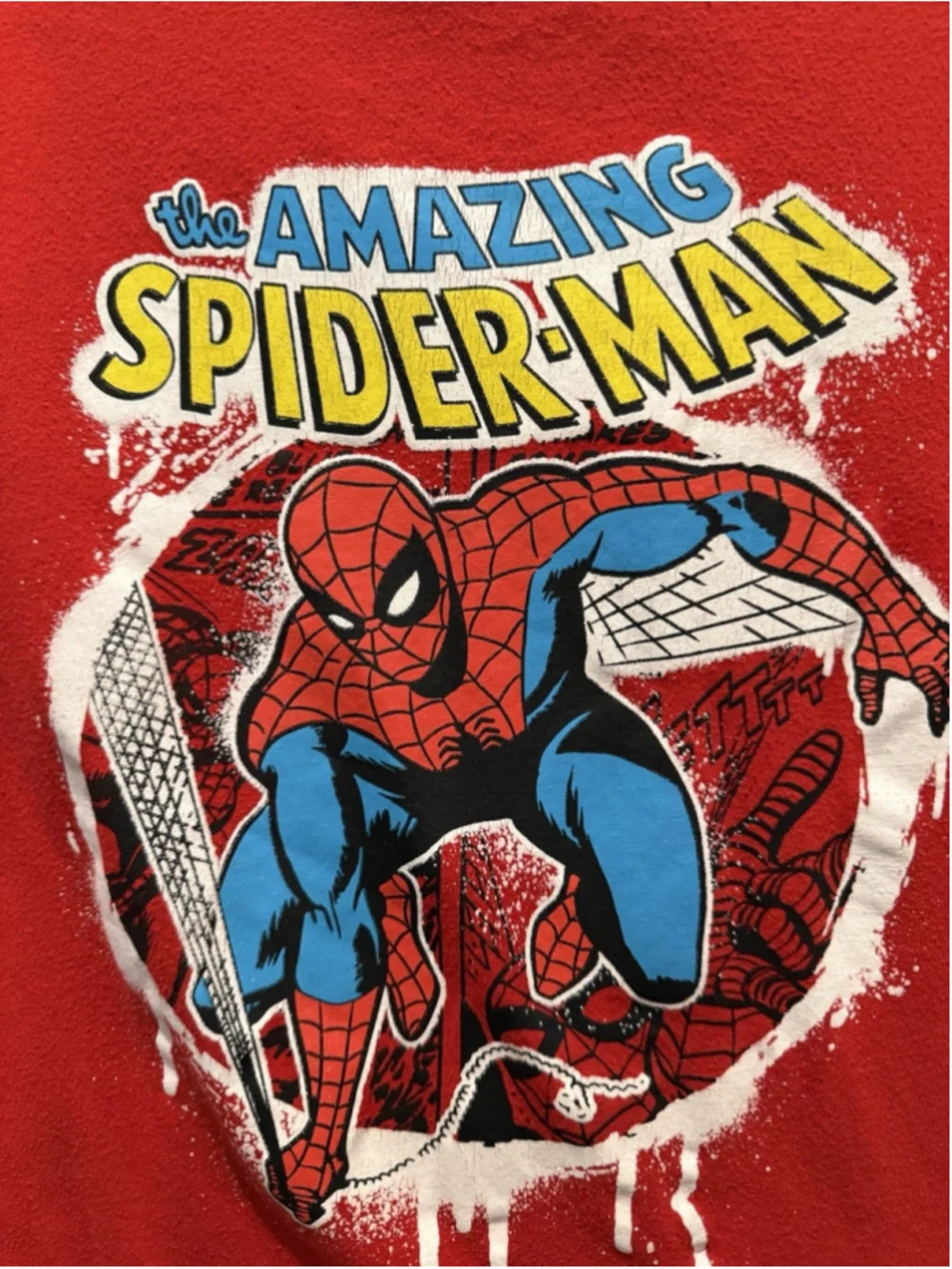 Marvel Men's Red Cotton Spider-Man Graphic Crew Neck Short Sleeve T-Shirt M
